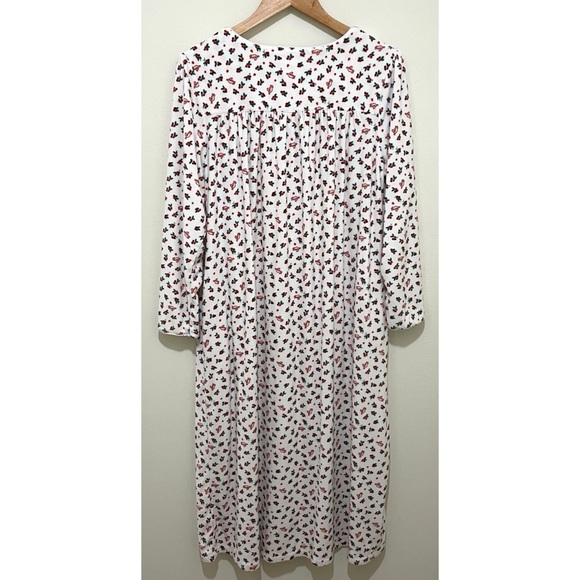 Lanz of Salzburg Long Sleeve Cherry Nightgown, Size Small - Picture 4 of 6